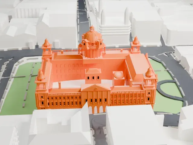 Belfast City Hall model, South view