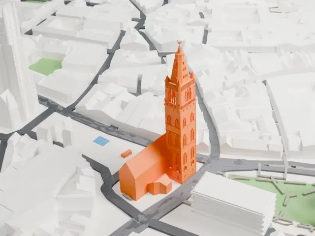 Belfry of Ghent model, North view