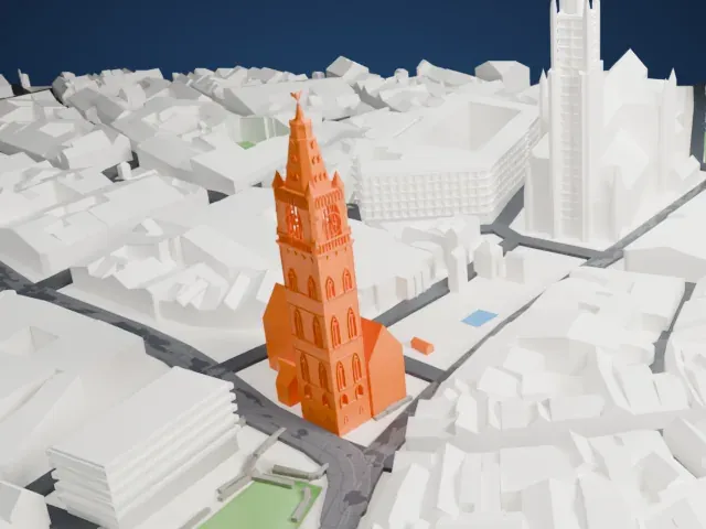Belfry of Ghent model, West view