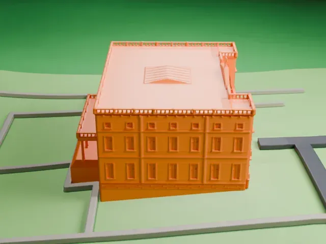 Beli dvor model, East view