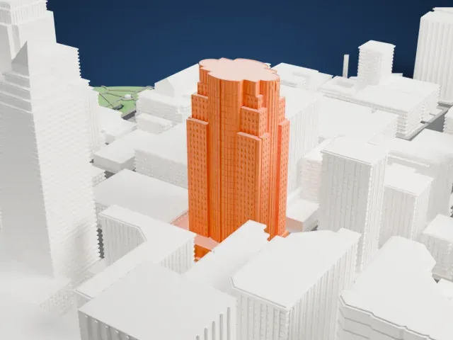 Bell Media Tower model, North view