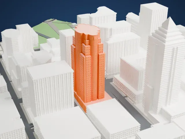Bell Media Tower model, South view