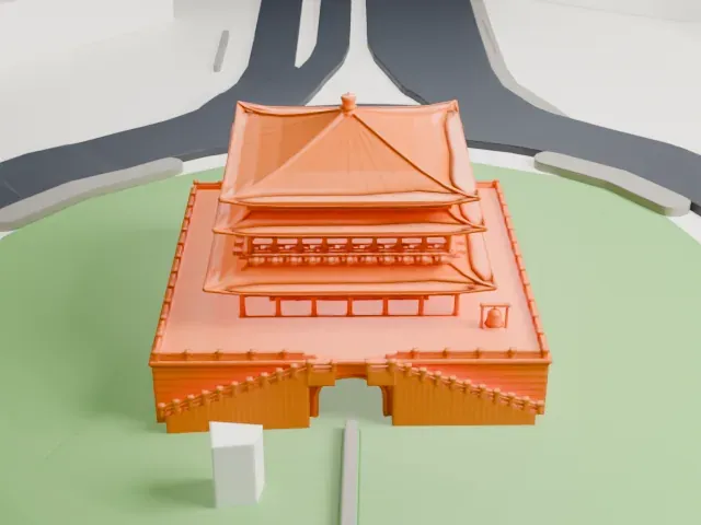 Bell Tower of Xi'an model, North view