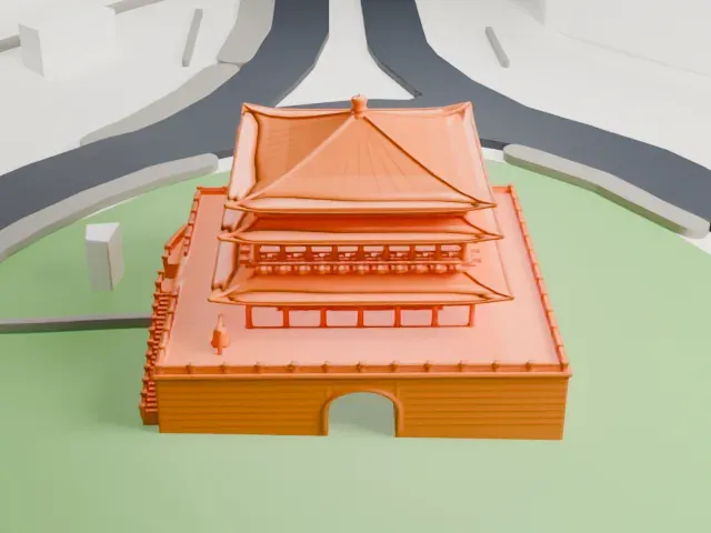 Bell Tower of Xi'an model, West view