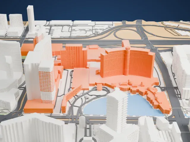 Bellagio model, East view