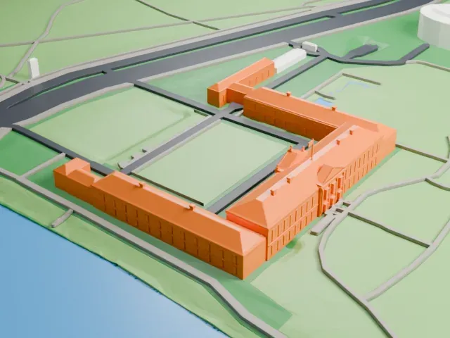 Bellevue Palace, Germany model, North view