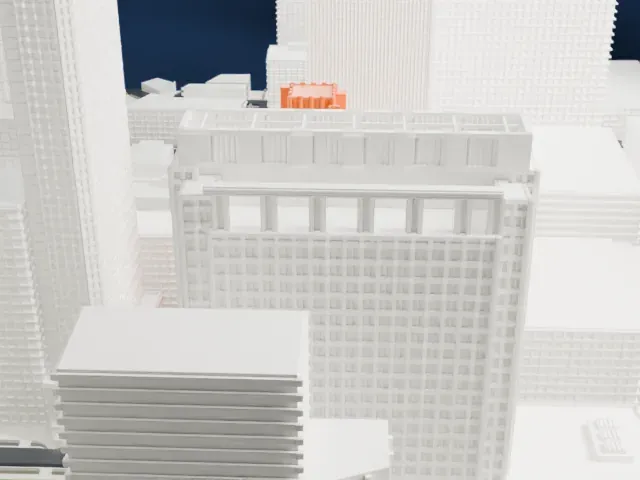 BellTel Lofts model, East view