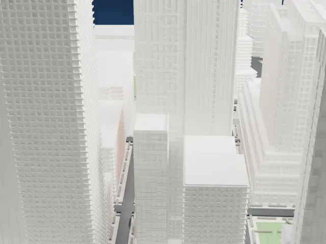 BellTel Lofts model, South view