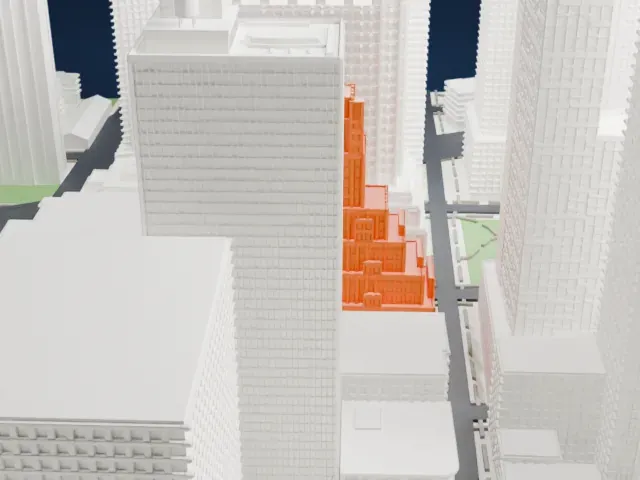 BellTel Lofts model, West view