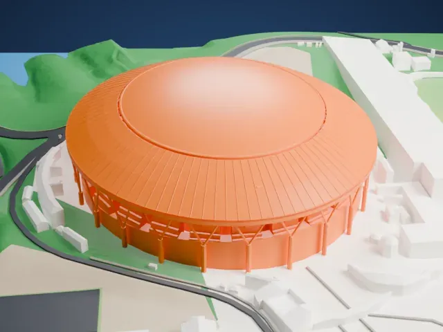 Belluna Dome model, North view
