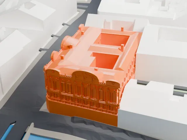 Beloselsky-Belozersky Palace model, West view