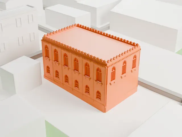 Ben Ezra Synagogue model, South view