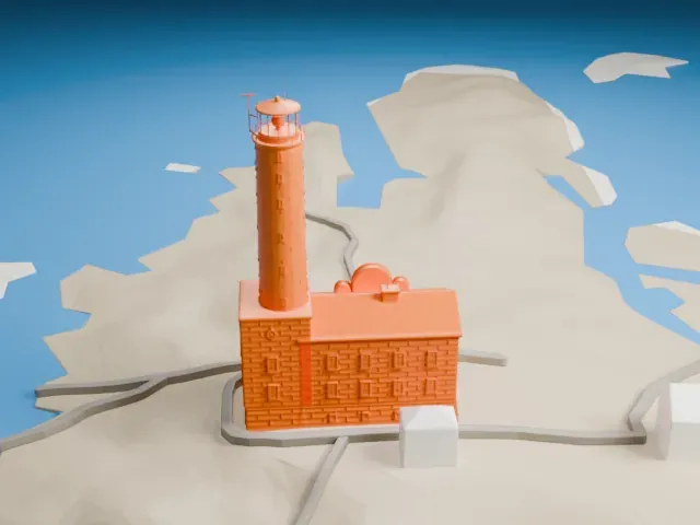 Bengtskär Lighthouse model, North view