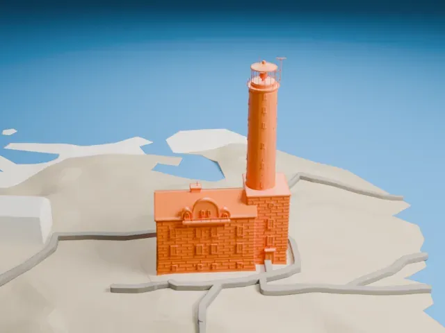 Bengtskär Lighthouse model, South view