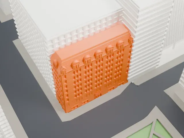 Bergdorf Goodman Building model, East view