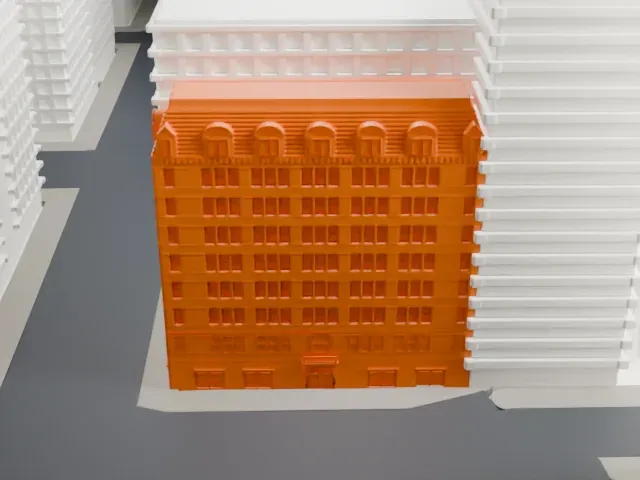 Bergdorf Goodman Building model, North view