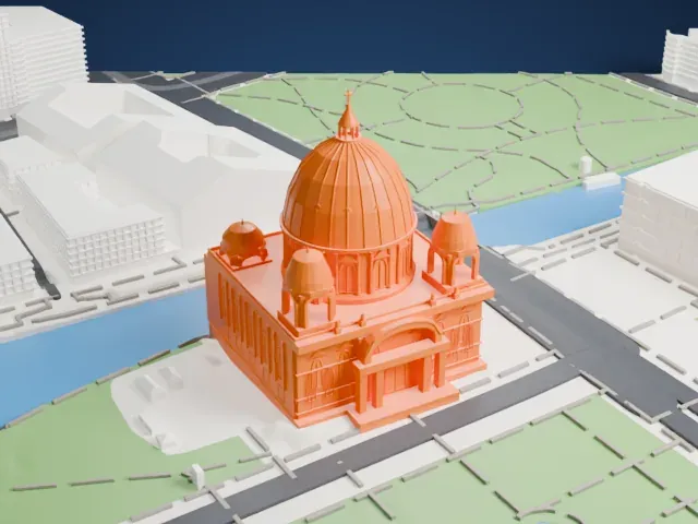Berlin Cathedral model, West view