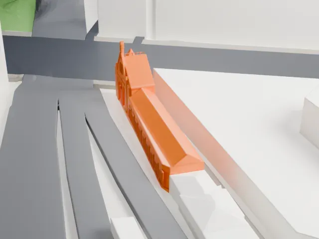 Berlin Frankfurter Allee station model, North view