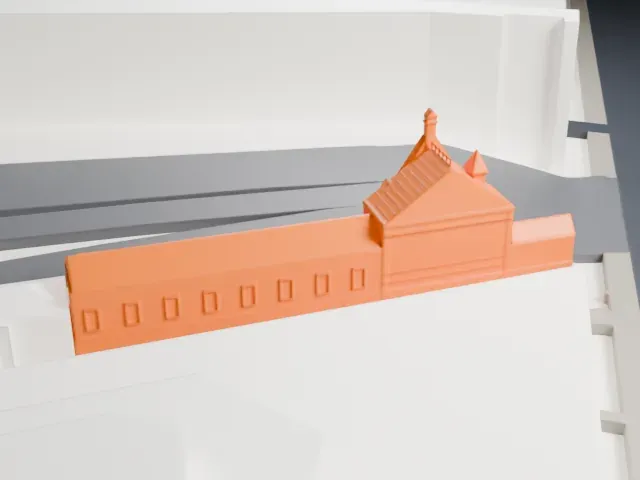 Berlin Frankfurter Allee station model, West view