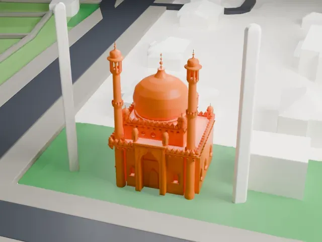 Berlin Mosque model, East view