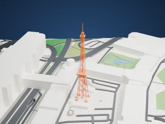 Berlin Radio Tower model, North view