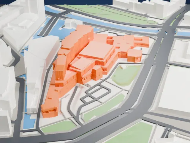Berlin State Library model, North view