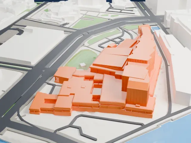 Berlin State Library model, South view