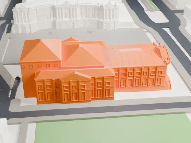 Berlin State Opera model, East view