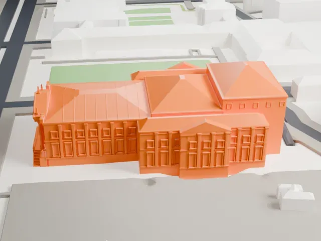 Berlin State Opera model, West view