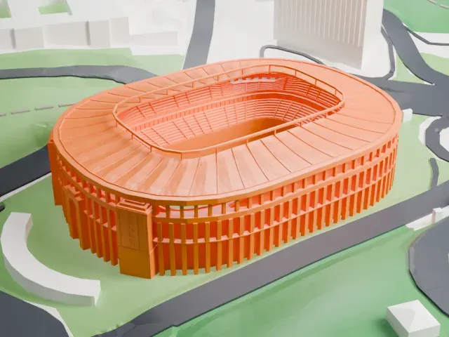 Beşiktaş Stadium model, East view