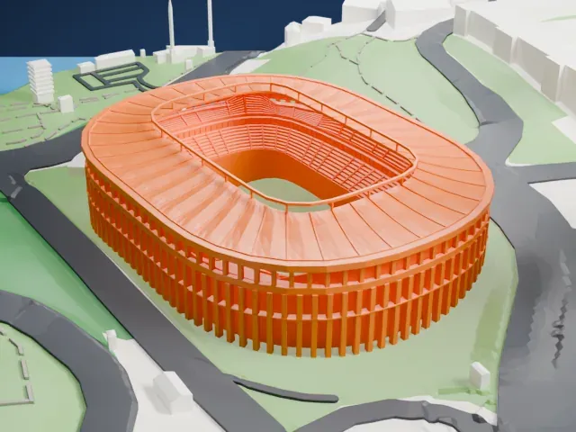 Beşiktaş Stadium model, North view