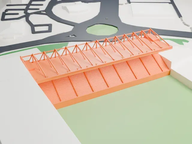 Bet365 Stadium model, West view