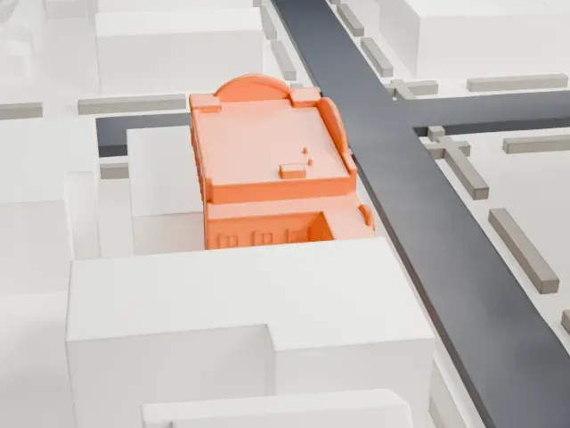 Beth El Jewish Center of Flatbush model, North view