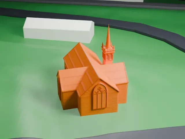 Bethany Chapel model, East view