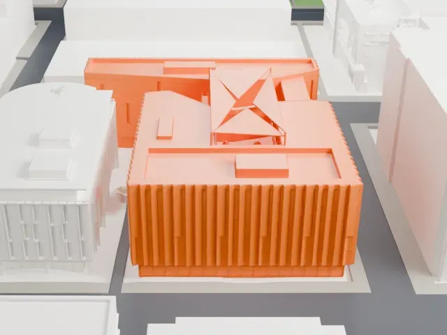 Beus Center for Law and Society model, East view