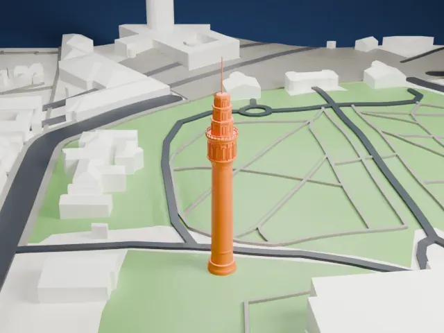 Beyazıt Tower model, North view