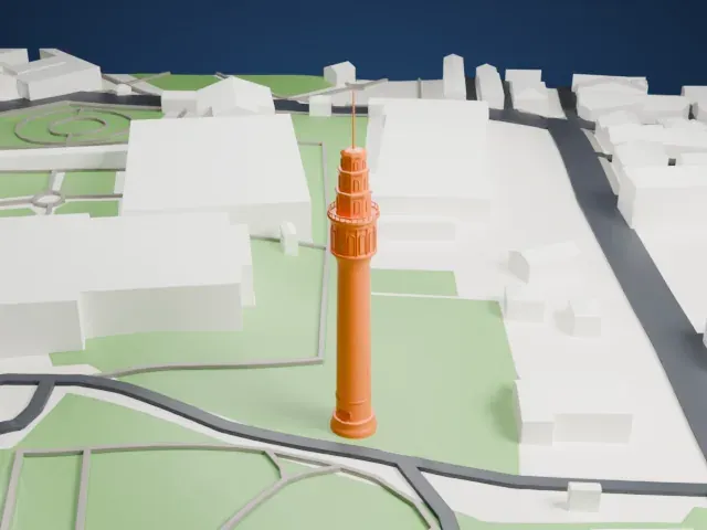 Beyazıt Tower model, South view
