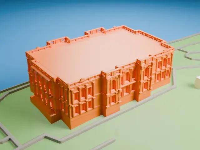 Beylerbeyi Palace model, South view