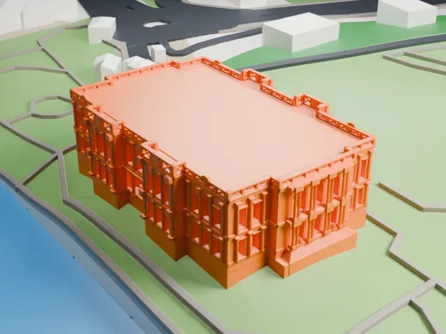 Beylerbeyi Palace model, West view