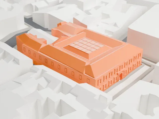 Biblioteca Ambrosiana model, East view