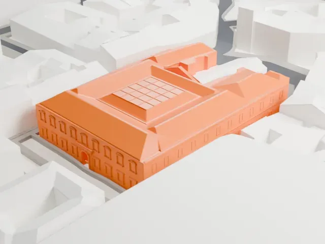 Biblioteca Ambrosiana model, North view