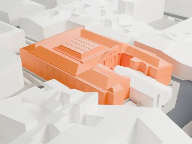 Biblioteca Ambrosiana model, West view