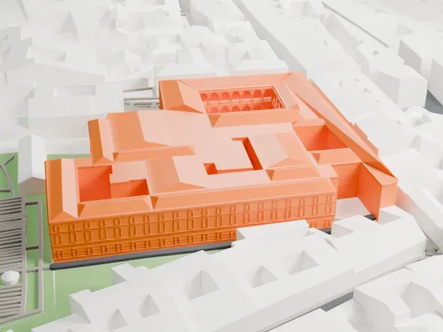 Biblioteca di Brera model, East view