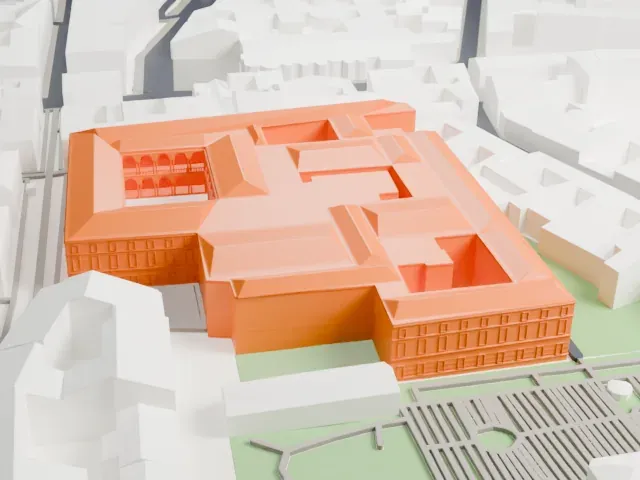 Biblioteca di Brera model, South view