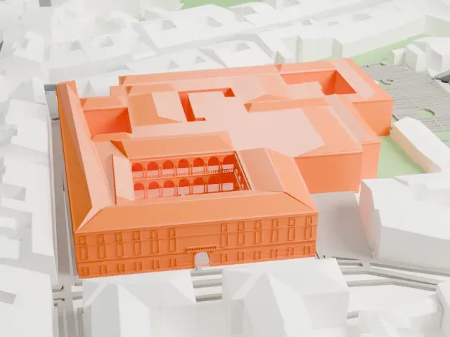 Biblioteca di Brera model, West view