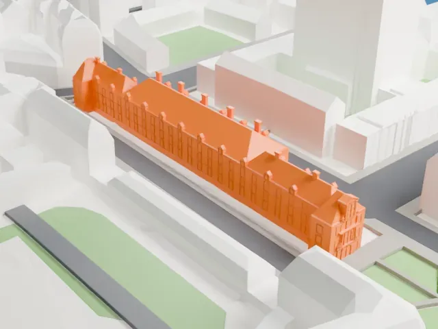 Bibliothèque de l'Arsenal model, North view
