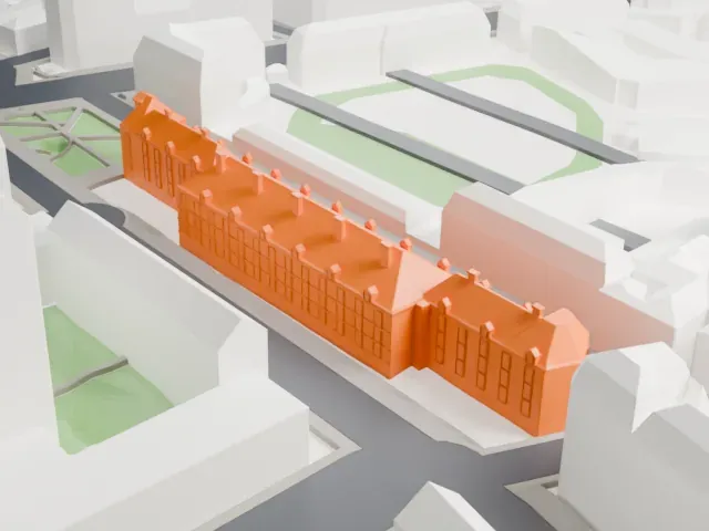 Bibliothèque de l'Arsenal model, South view