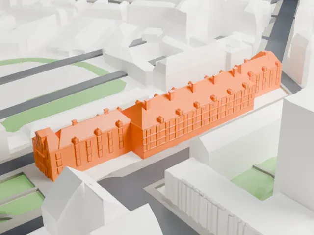 Bibliothèque de l'Arsenal model, West view