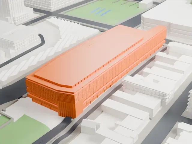 Bibliothèque et Archives nationales du Québec model, West view