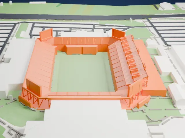 Bill Snyder Family Stadium model, South view